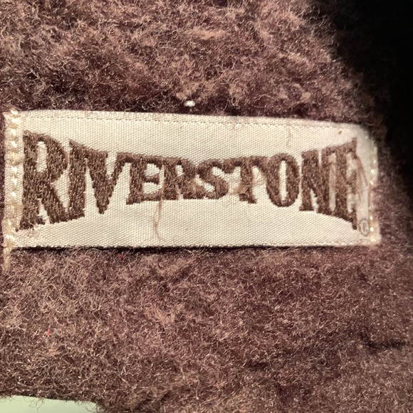 Riverstone Brown Leather Upper Brown Fur Lining Flat Platform Mule Clogs Size 6B - Picture 11 of 12